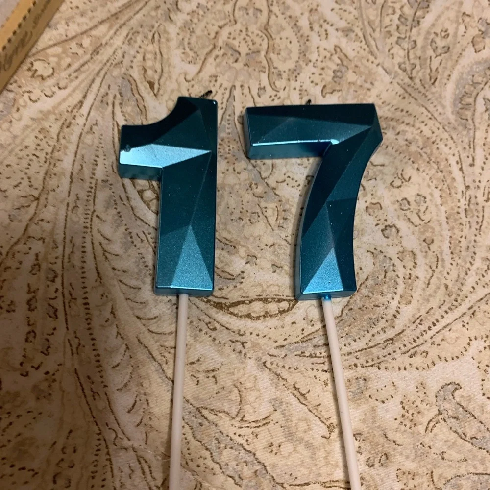 Blue Birthday Candles #17, Great Condition